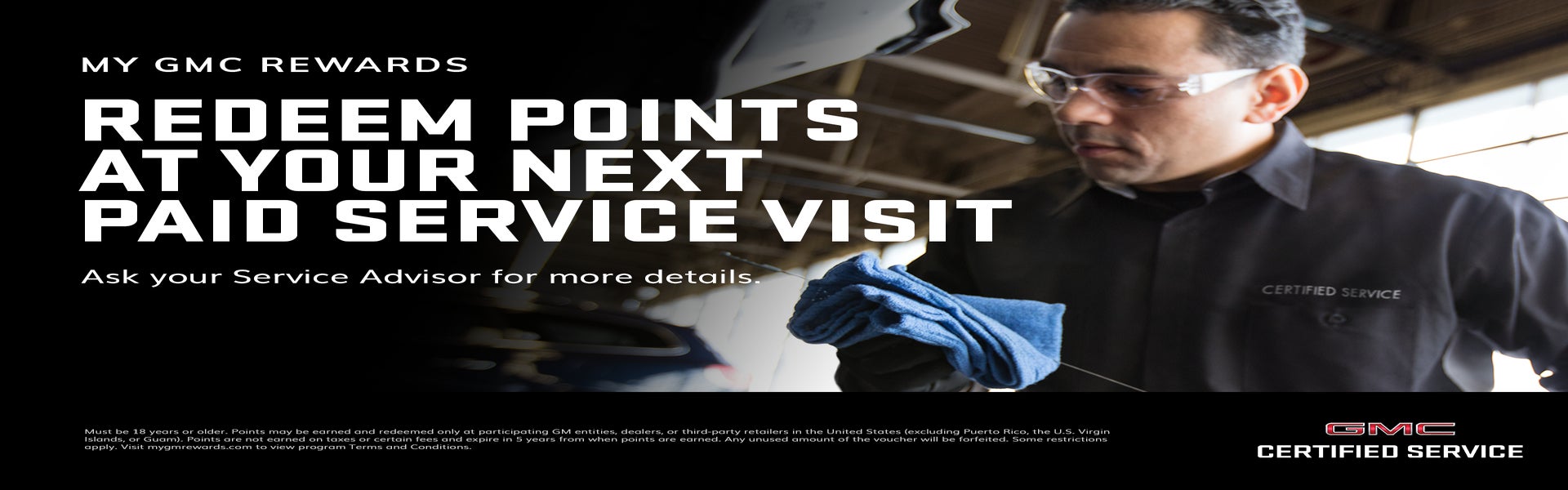 Redeem Points at Your Next Paid Service Visit